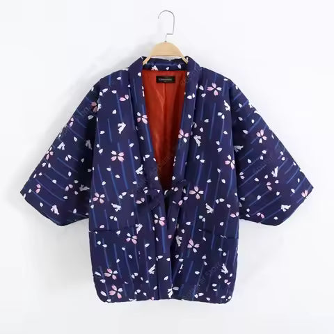 Hanten : Veste d'inspiration japonaise matelassée en coton