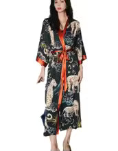 Robe Kimono Longue Soie Satinée Daiwor Kout