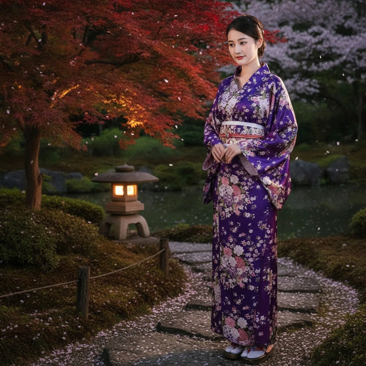 Kimono Japonais Sakura Élégance Asiatique