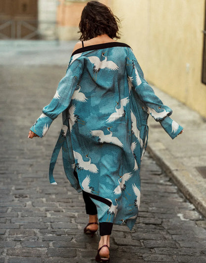 Robe Kimono Bohème Teelynn en Mousseline