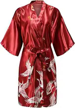 Robe Kimono Soie Florale Courte