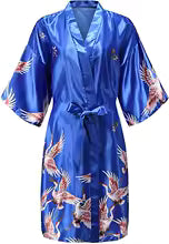 Robe Kimono Soie Florale Courte
