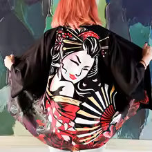 Kimono Haori Femme : Style Japonais Streetwear
