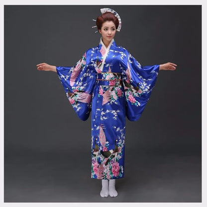 Robe Kimono Yukata traditionnelle japonaise pour femmes, bordeaux, Costumes de Cosplay à fleurs Haori asiatiques, longues Robes pyjama