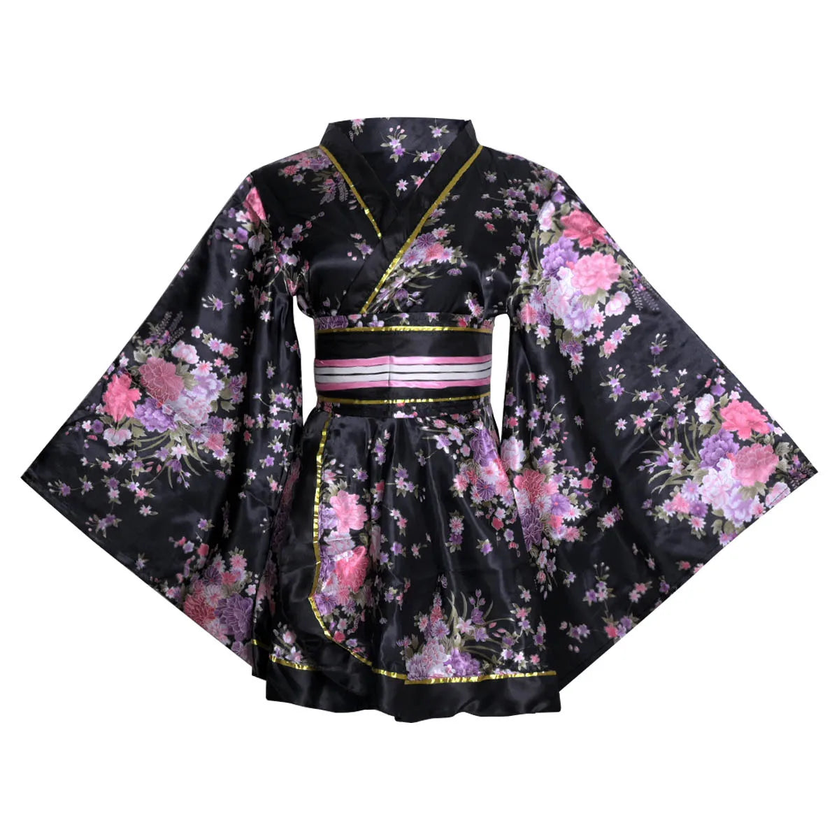 Nouveau Kimono court Style japonais imprimé Yukata amélioré vêtements de Performance sur scène