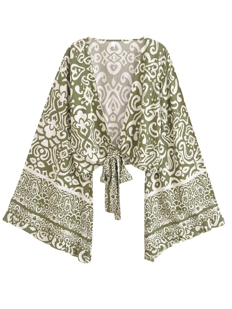 Kimono Bohème Fleuri Court : L'Essentiel Estival