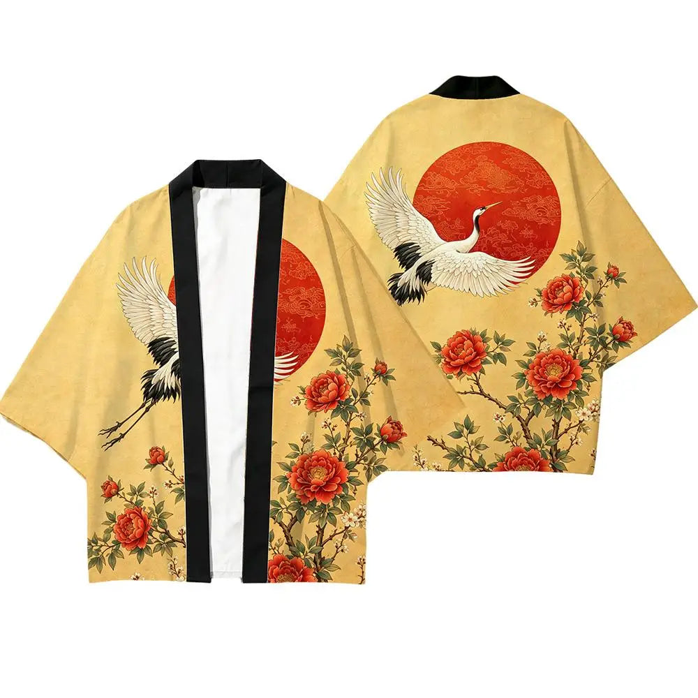 Kimono Haori Dragon & Grue - Style Harajuku