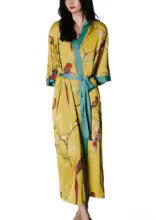 Robe Kimono Longue Soie Satinée Daiwor Kout