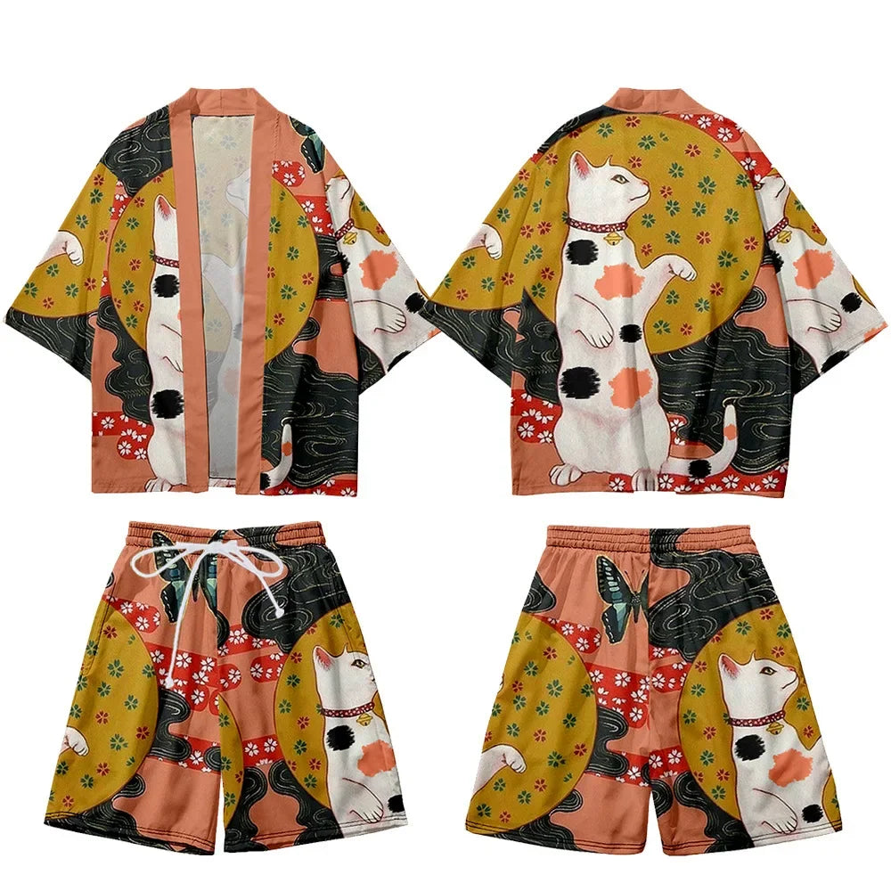 MiHaori : Set Cosplay Japonais Streetwear 3 Pièces