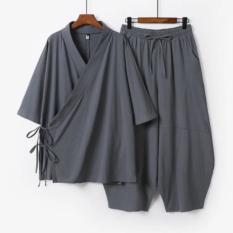 Ensemble Kimono & Pantalon Homme Style Japonais