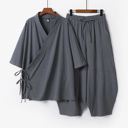 Ensemble Kimono & Pantalon Homme Style Japonais