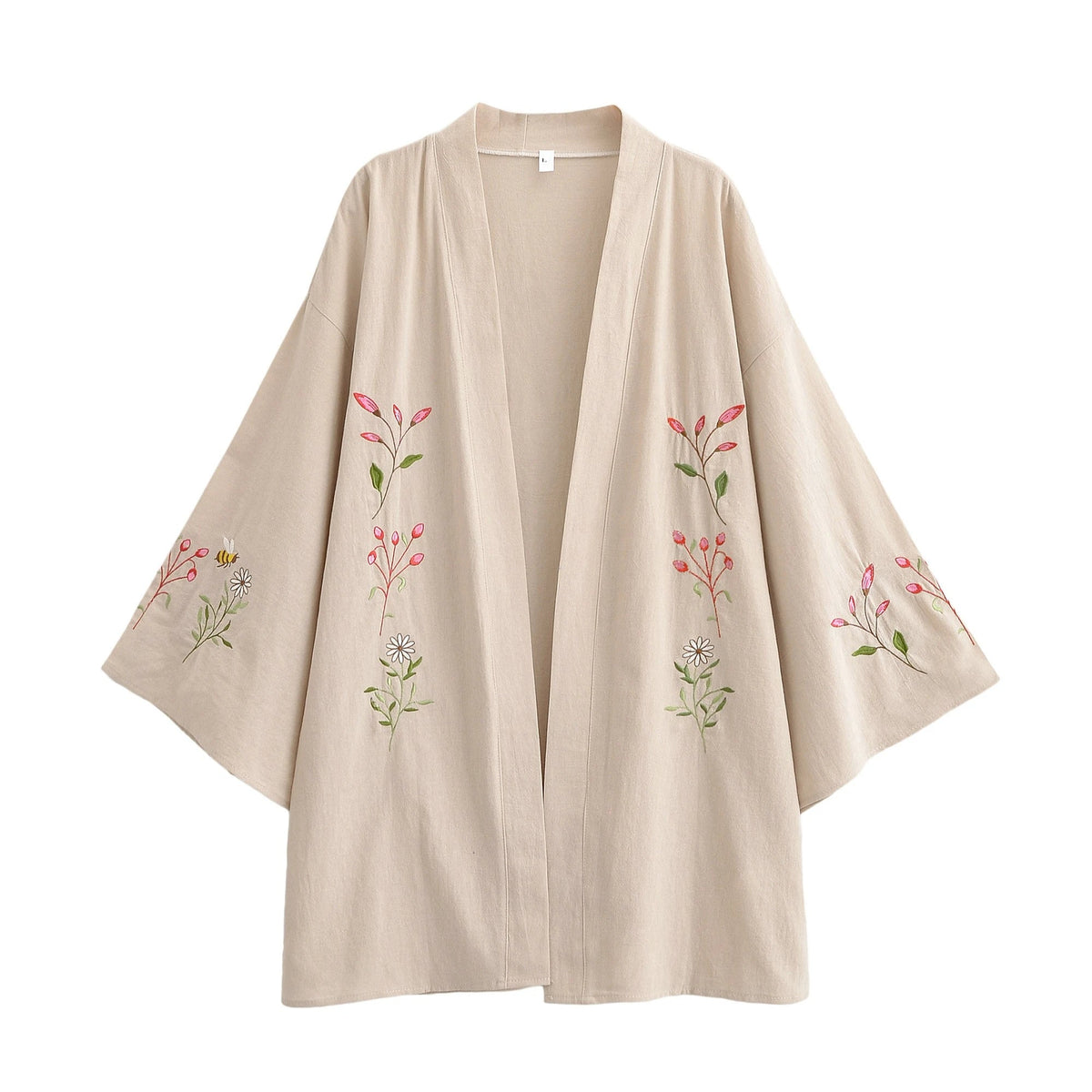 Robe Kimono Bohème Fleurie & Abeilles