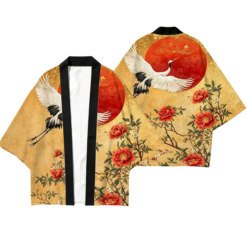 Kimono Haori Dragon & Grue - Style Harajuku