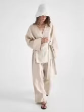 Ensemble Kimono & Pantalon Large en Lin