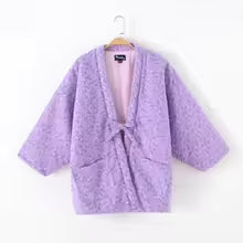 Veste Hanten d'hiver pour femmes, kimono japonais, vêtements de maison, pyjama, haori matelassé en coton, cardigan, yukata, vêtements asiatiques du Japon