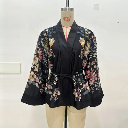 Ensemble Kimono Imprimé & Pantalon Large Femme