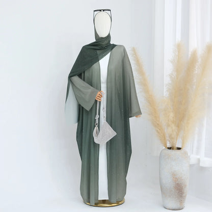 Abaya Cardigan Long Scintillant Dubaï Chic