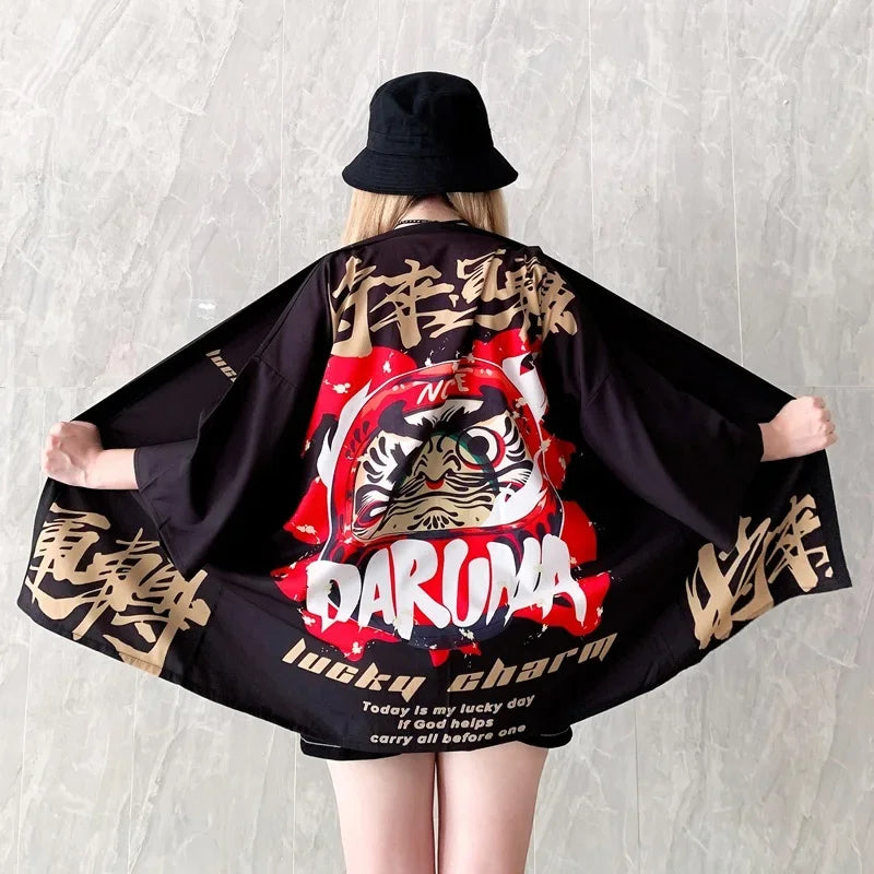 Kimono traditionnel japonais pour femmes, vêtements asiatiques, Cardigan de Cosplay à la mode pour hommes et femmes, plage en plein air, tendance Haori Yukata
