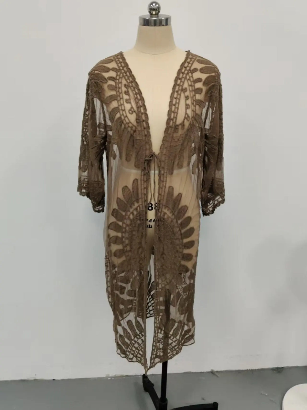 Kimono Bohème Dentelle Florale
