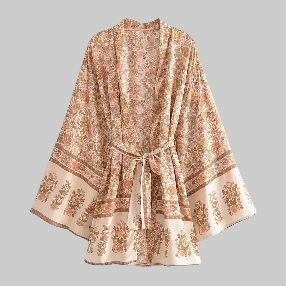 Kimono Bohème Fleuri - Chic & Léger