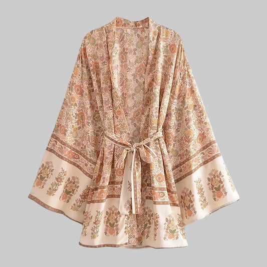 Kimono Bohème Fleuri - Chic & Léger