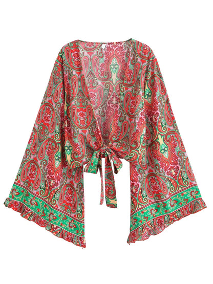 Kimono Bohème Fleuri Court : L'Essentiel Estival