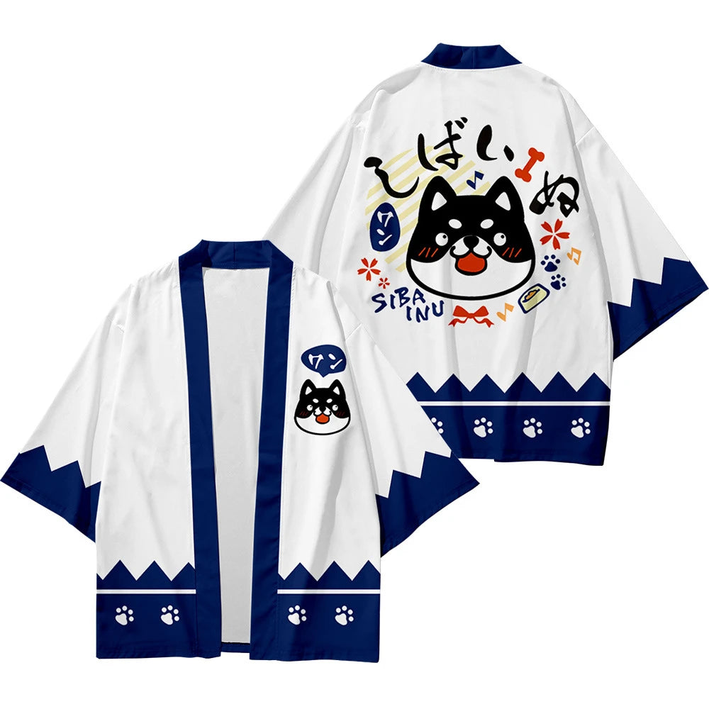 Cardigan Kimono Été Chat Chanceux Style Japonais