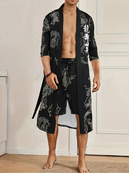 Ensemble Kimono & Short Dragon Dance Homme