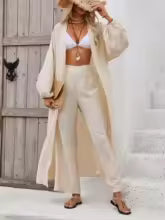 Ensemble Loungewear Chic Femme : Kimono & Pantalon Large