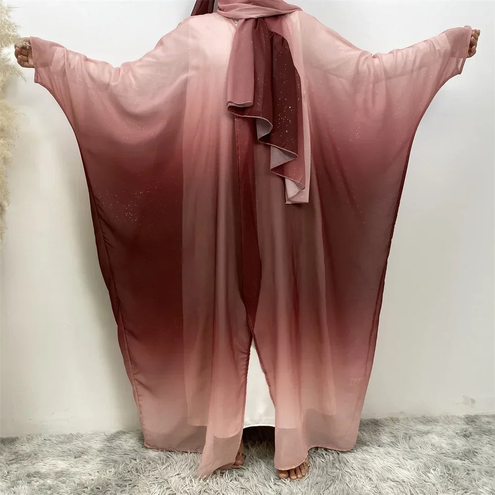 Abaya Cardigan Long Scintillant Dubaï Chic
