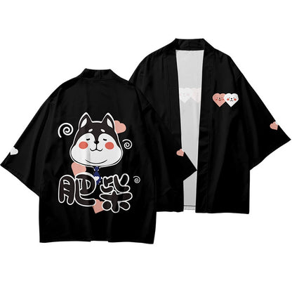 Cardigan Kimono Été Chat Chanceux Style Japonais