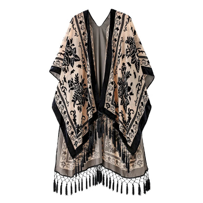 Kimono Bohème Peluche Brûlée Femme