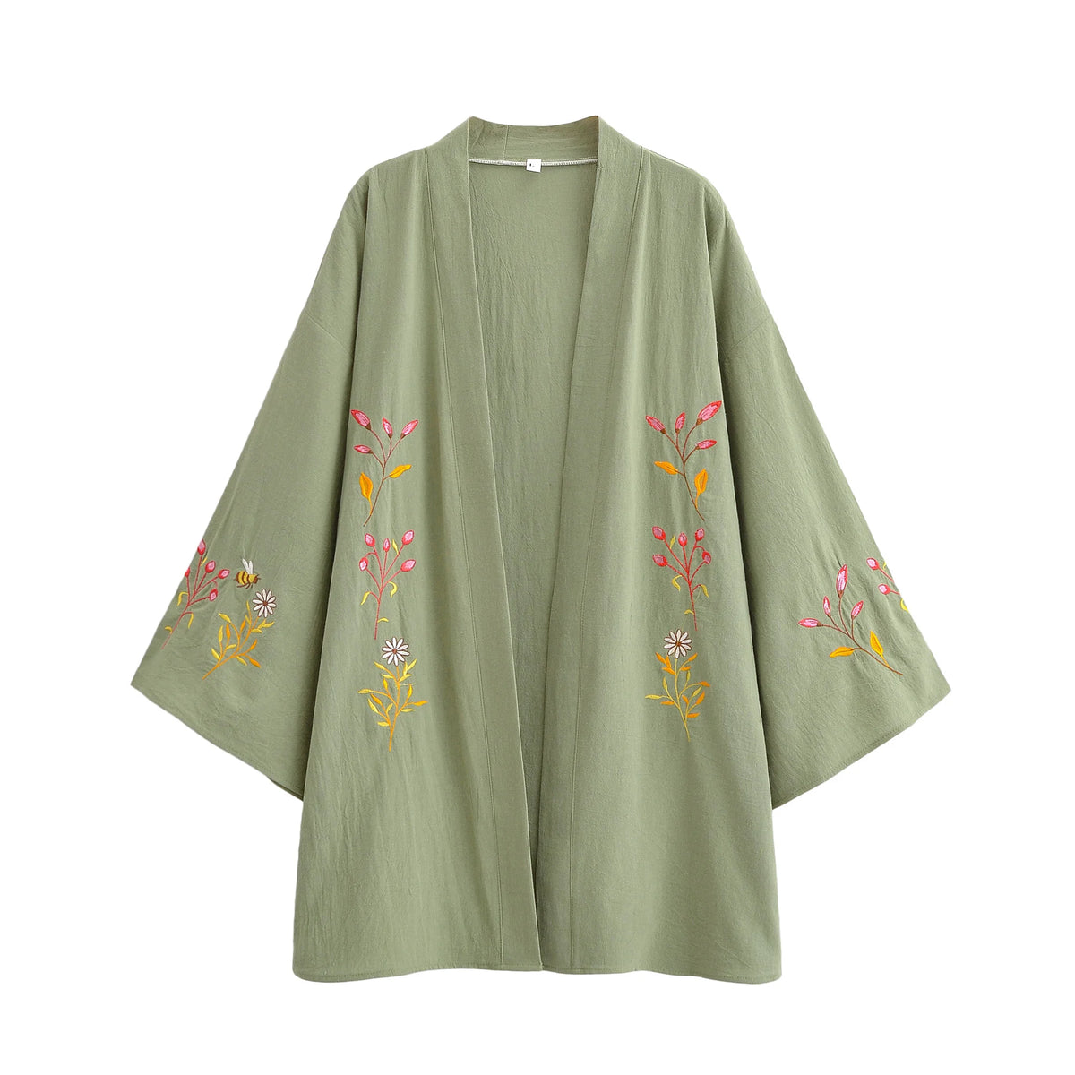Robe Kimono Bohème Fleurie & Abeilles