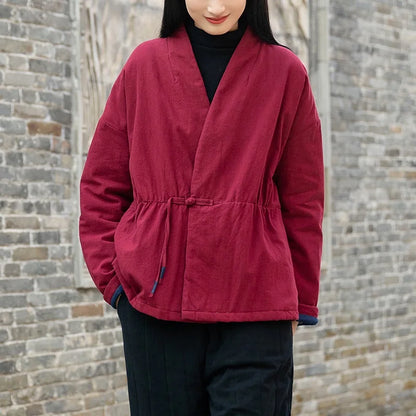 Combinaison Kimono de Style Chinois pour Femme, Vêtement d'Hiver Chaud, en Coton Matelassé, Style National, 13043