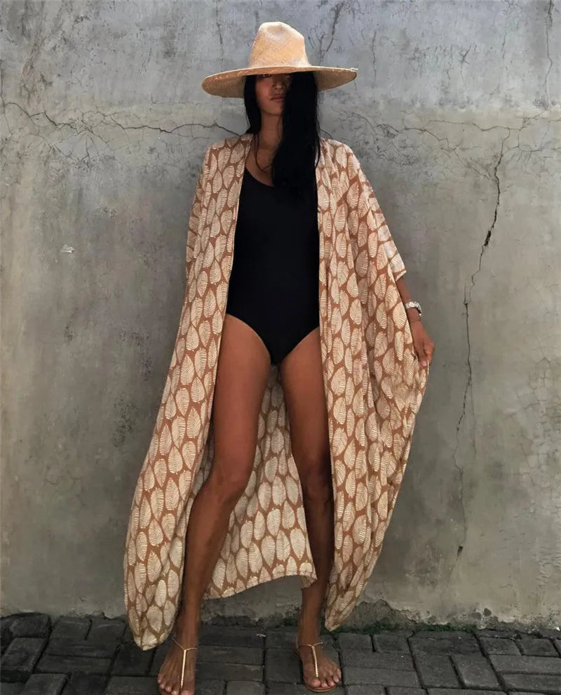 Femmes grande taille longue couverture Bikini cache Kimono cravate devant maillot de bain maillot de bain maillots de bain