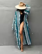 Kimono de Plage Bohème Imprimé Femme