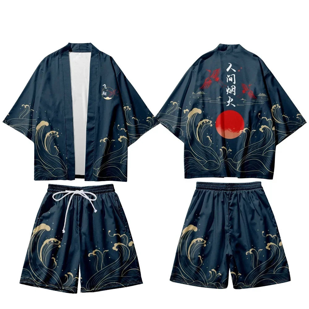 MiHaori : Set Cosplay Japonais Streetwear 3 Pièces