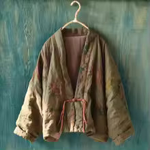 Kimono Vintage Imprimé Coton Rembourré