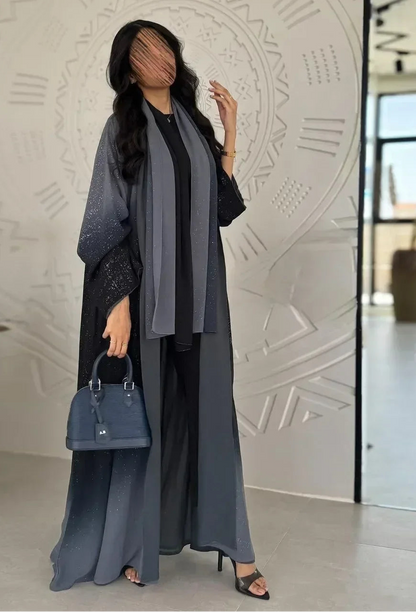Abaya Cardigan Long Scintillant Dubaï Chic