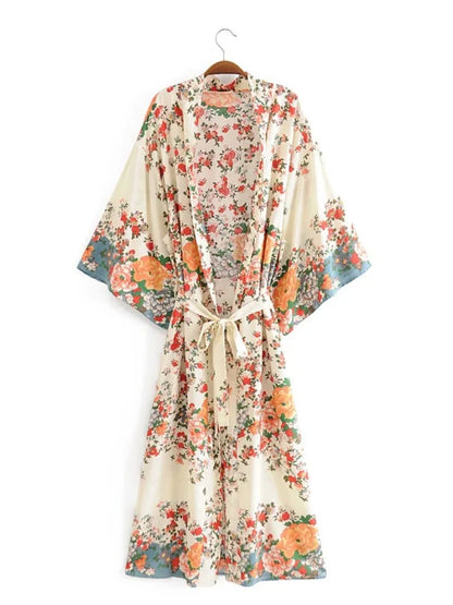 Kimono Long Bohème Imprimé - Style Chic & Léger