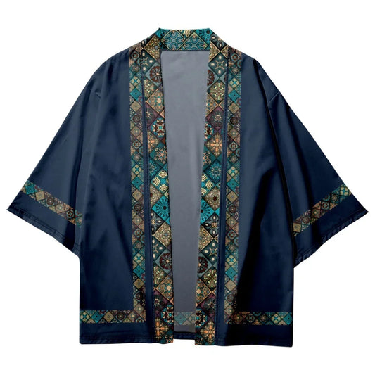 Kimono Vintage Asiatique Imprimé Traditionnel