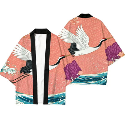 Kimono Haori Dragon & Grue - Style Harajuku
