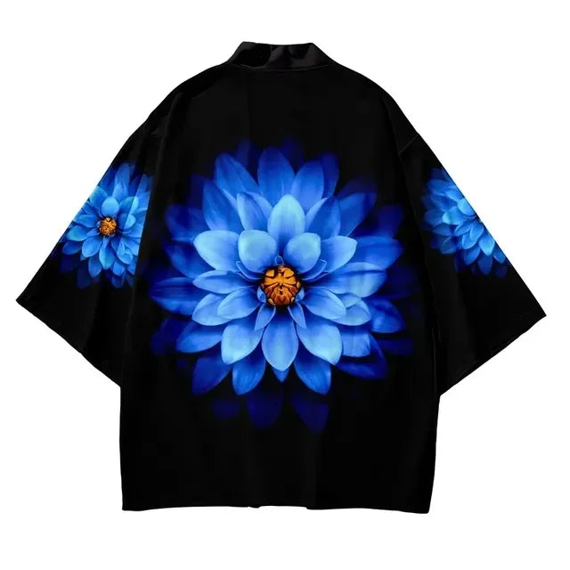 Kimono Cardigan Grue Unisexe Style Japonais