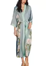 Robe Kimono Longue Soie Satinée Daiwor Kout