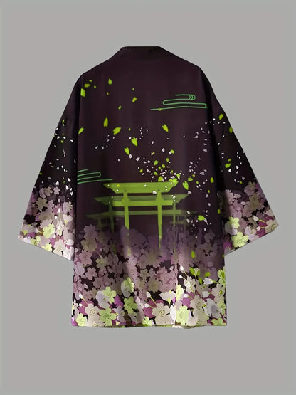 Kimono unisexe avec personnage de samouraï, hauts à la mode, Cardigan décontracté, tenue Yukata, Streetwear japonais, vêtements traditionnels