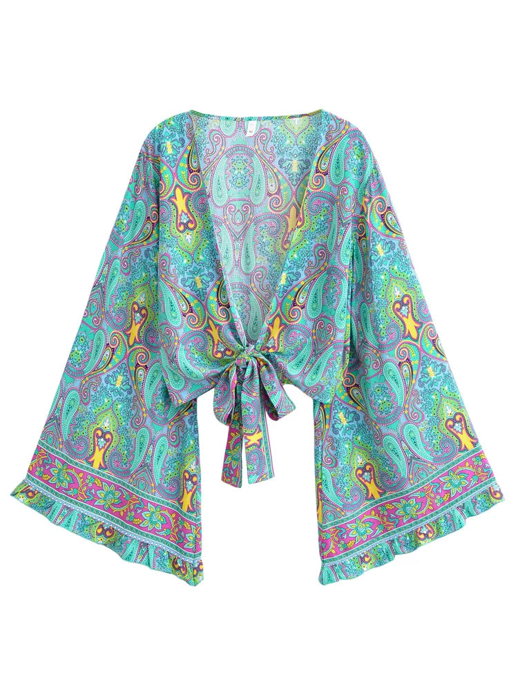 Kimono Bohème Fleuri Court : L'Essentiel Estival