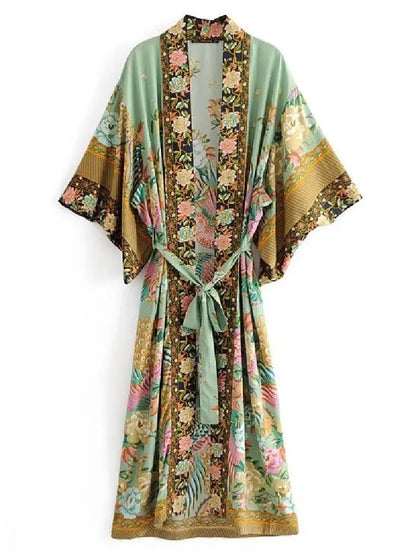 Kimono Long Bohème Imprimé - Style Chic & Léger