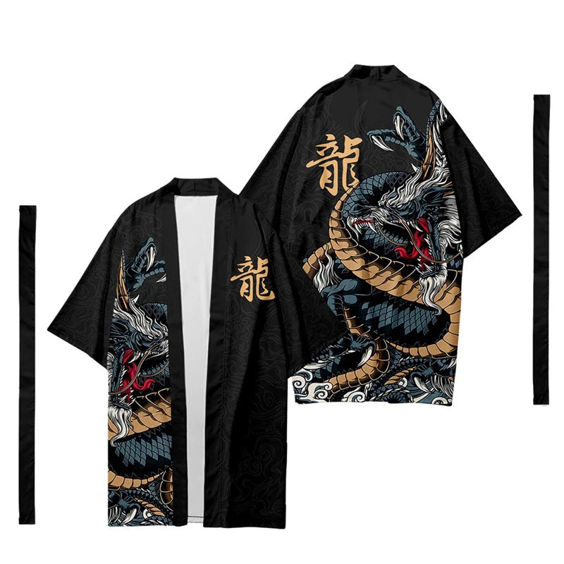 Ensemble Kimono Dragon Unisexe Grande Taille