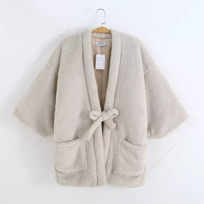 Veste Hanten Velours Corail - Style Japonais Authentique