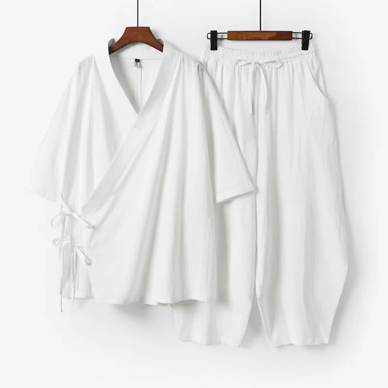 Ensemble Kimono & Pantalon Homme Style Japonais